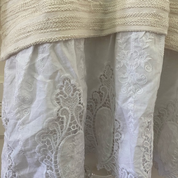 Anthropologie NWT off white lace sweater - Picture 2 of 3
